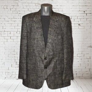 Vintage Burberrys 100% Silk Sports Coat Blazer Suit Jacket SZ XL